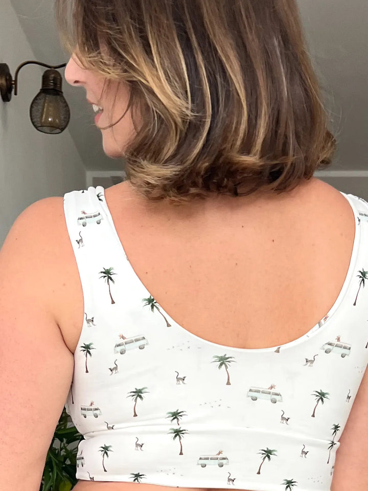 Reggiseno Double Cotone - Stampa palmette