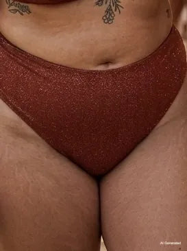Slip MALIBU - Reversibile - CHOCO BRONZE | Glitter Edition