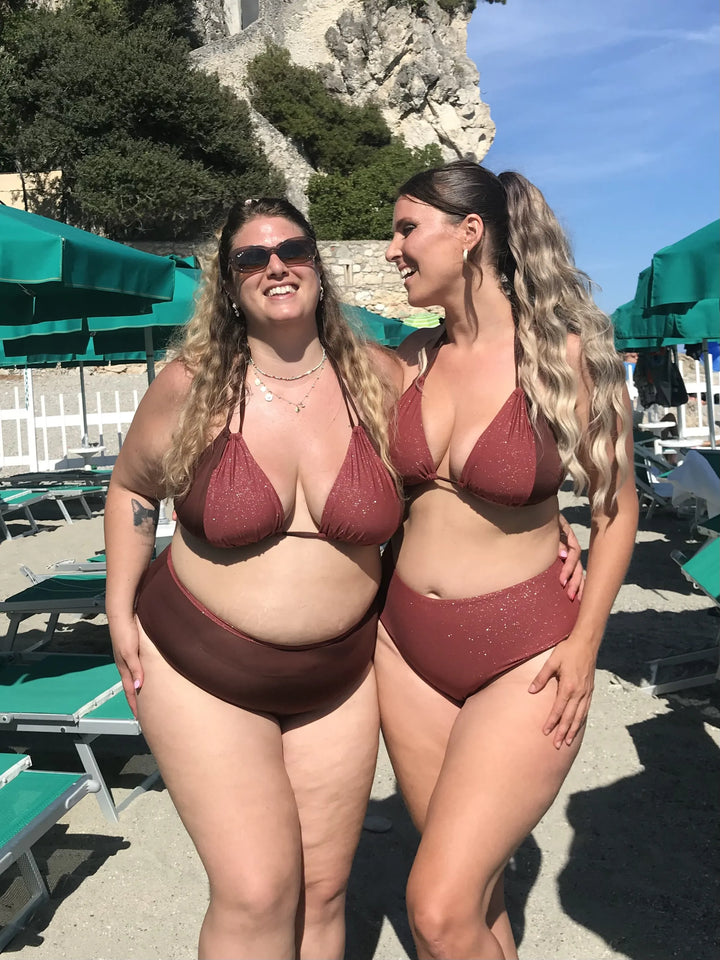 Reggiseno Triangolo - Multiway - CHOCO BRONZE | Glitter Edition