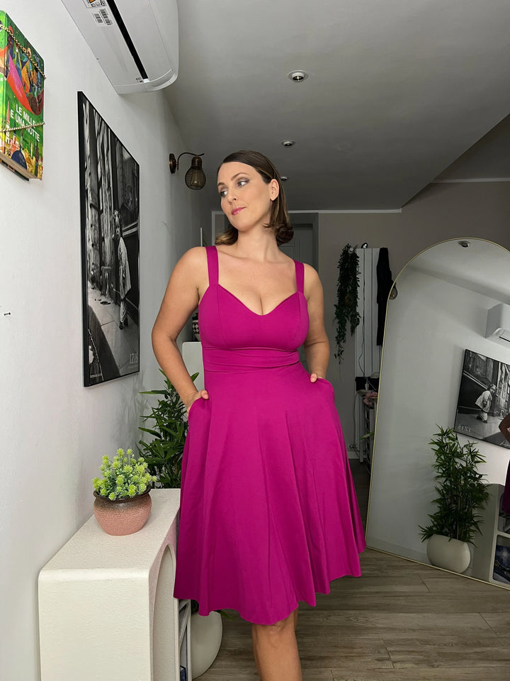 Abito DIANA con spallina regolabile - Punto Milano - Ciclamino