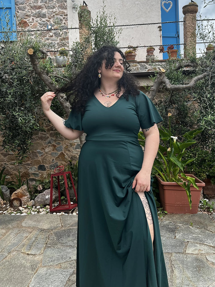 Abito INCANTO lungo - Gloss - Verde Smeraldo