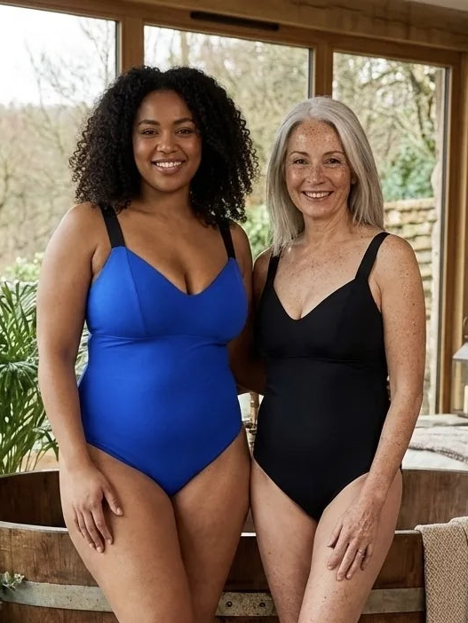 Body DIANA - Sculpt Reversibile NERO/ BLU COBALTO