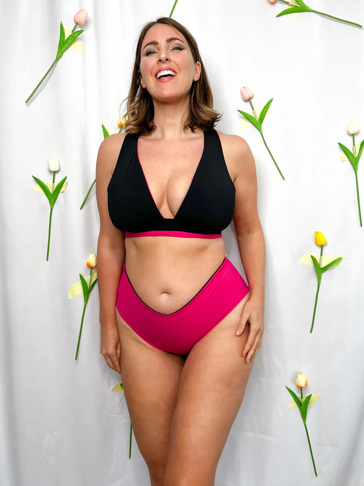 Reggiseno WOW Sculpt - Reversibile - Nero / Fucsia 🦩