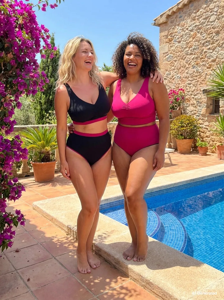 Reggiseno DOUBLE Sculpt - Nero / Fucsia 🦩