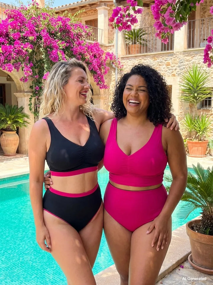 Reggiseno DOUBLE Sculpt - Nero / Fucsia 🦩