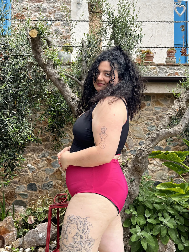 Culotte DOUBLE Sculpt - Nero / Fucsia 🦩