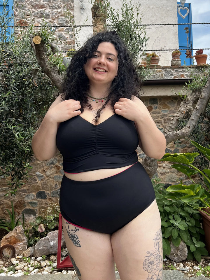 Reggiseno DOUBLE Sculpt - Nero / Fucsia 🦩