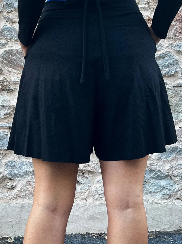Shorts Farfalla Punto Milano - Nero