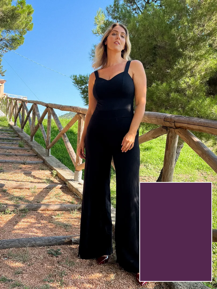 Pantalone PALAZZO Punto Milano - Viola Mulberry