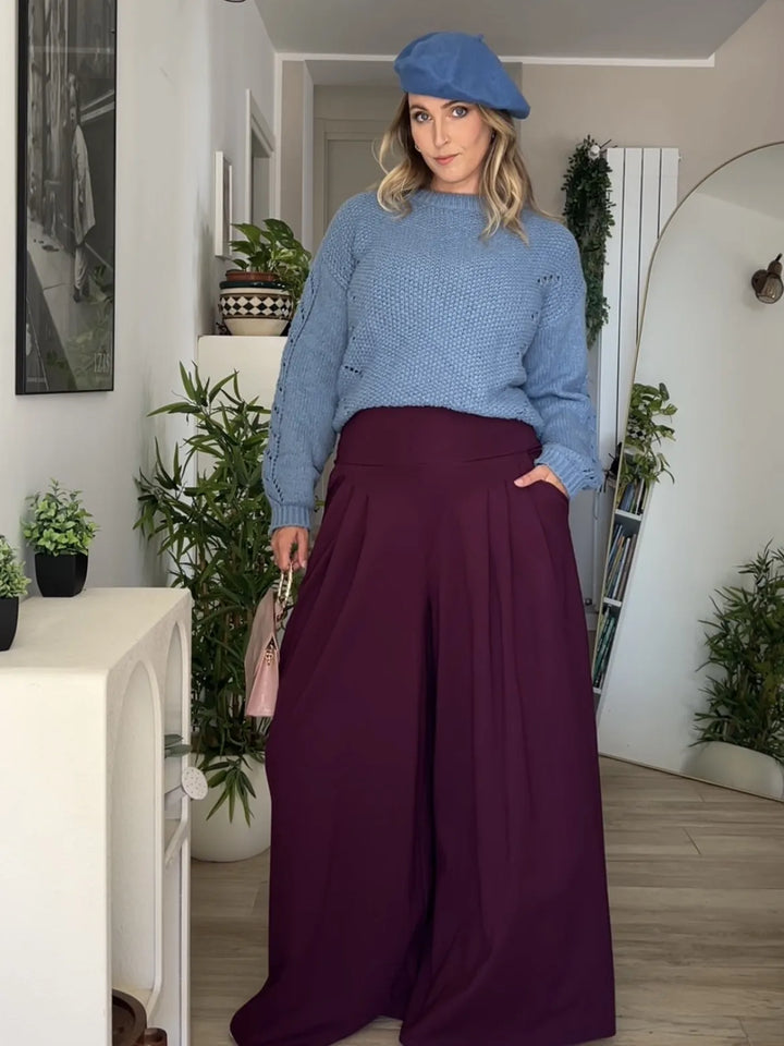 Pantalone SAMURAI Punto Milano - Viola Mulberry (PREORDER)