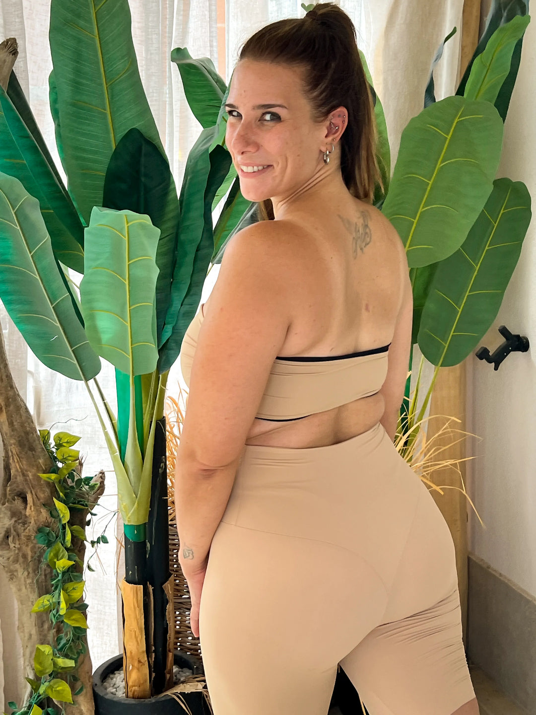Reggiseno Strapless Sclupt - 2 strati - NERO / BEIGE