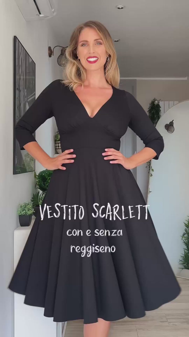 Abito SCARLETT Punto Milano - Verde Bosco (PREORDER)