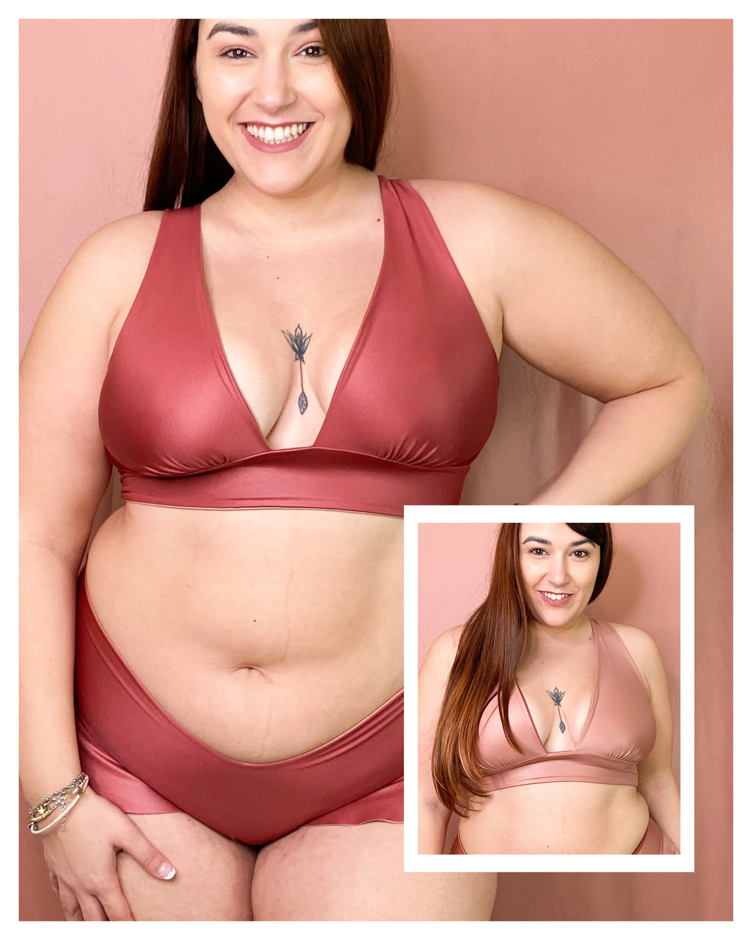 WOW Reggiseno - ROSA Profondo / Cipria